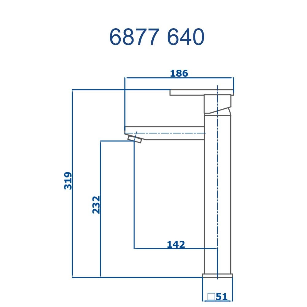 Monocomando de Mesa Bica Alta Eros Fani 6877 DV640