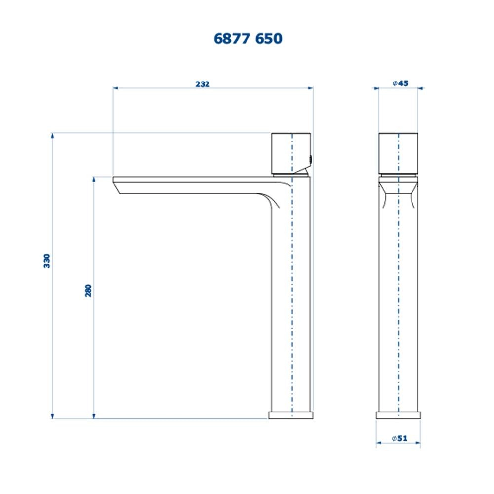 Monocomando de Mesa Bica Alta Lavatório Elegance Fani 6877 CH650 Monocomando de Mesa Bica Alta Lavatório Elegance Fani 6877 CH650