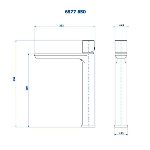 Monocomando de Mesa Bica Alta Lavatório Elegance Fani 6877 RV650 Monocomando de Mesa Bica Alta Lavatório Elegance Fani 6877 RV650