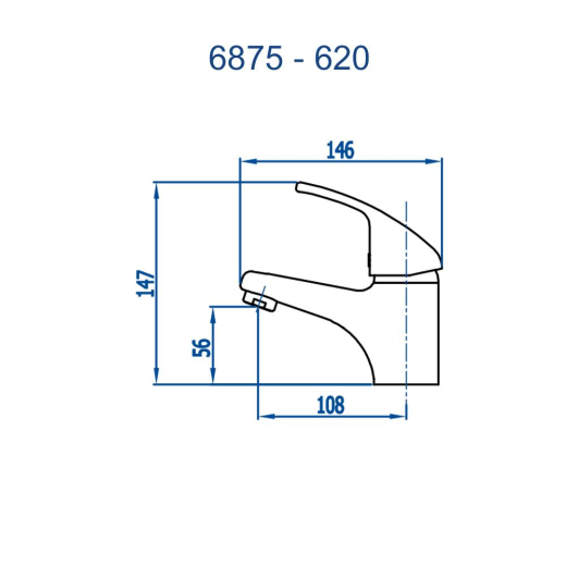 Monocomando de Mesa Bica Baixa Domus Fani 6875 C620