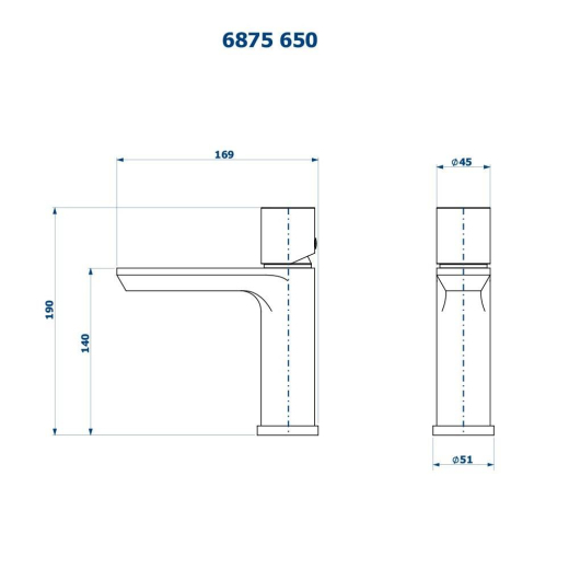 Monocomando de Mesa Bica Baixa Elegance Fani 6875 DV650 Monocomando de Mesa Bica Baixa Elegance Fani 6875 DV650