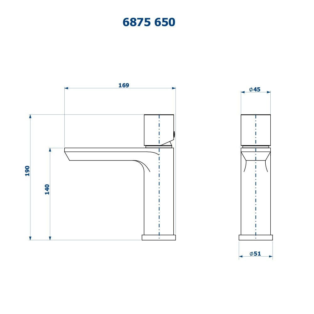 Monocomando de Mesa Bica Baixa Elegance Fani 6875 GE650