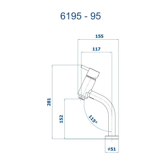 Monocomando de Mesa Bica Baixa Lavatório Slim Fani 6195 DV95 Monocomando de Mesa Bica Baixa Lavatório Slim Fani 6195 DV95
