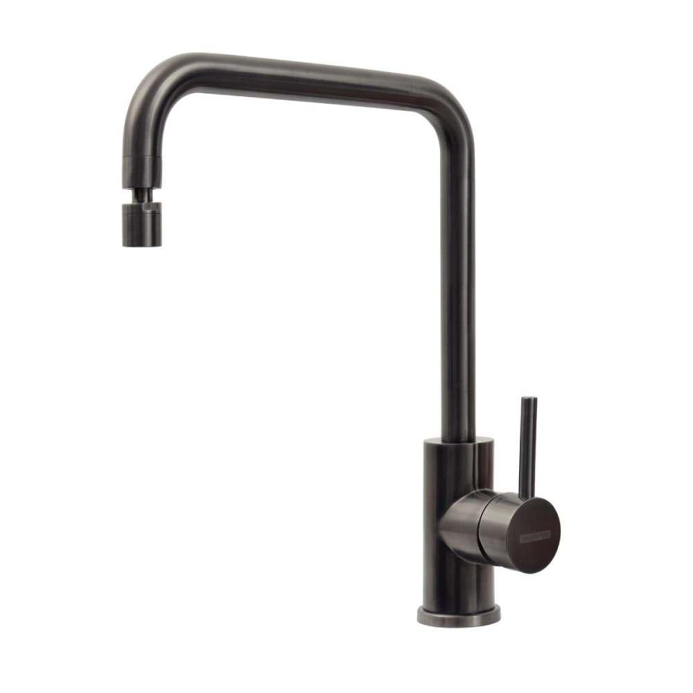 Monocomando Tramontina Angolare em Aço Inox com Bica Articulada e revestimento PVD Black