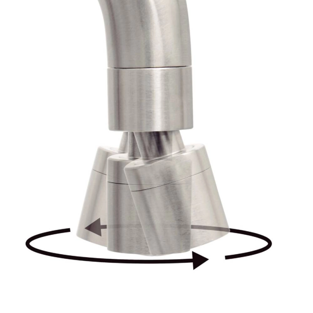 Monocomando Tramontina Angolare em Aço Inox com Bica Articulada e revestimento PVD Black