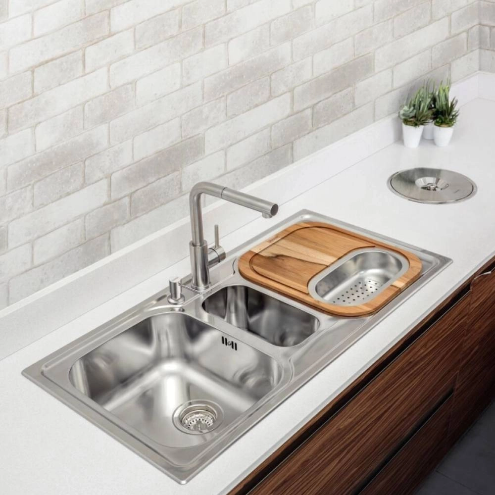 Monocomando Tramontina Monde Plus em Aço Inox e acabamento Acetinado com Extensor