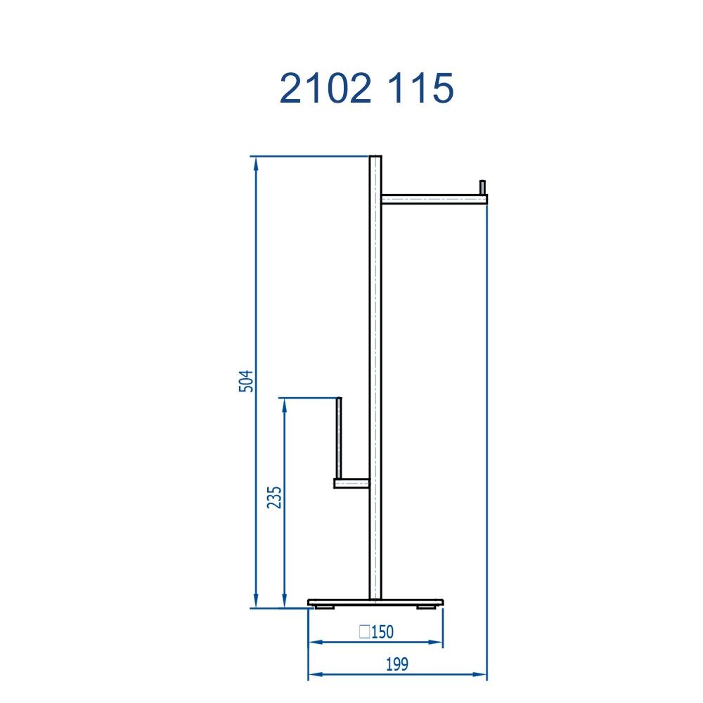 Papeleira de Piso com Reserva Paris Fani 2102 C115