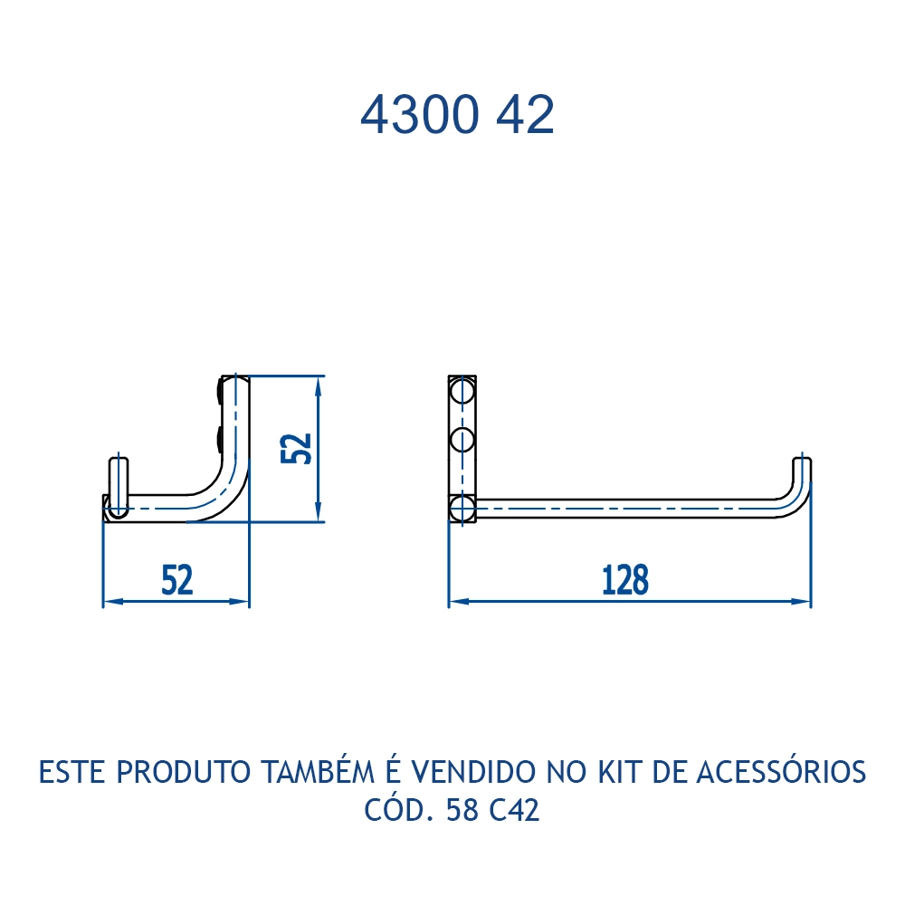 Papeleira Sem Cobertura Íris 4300 C42 PC 