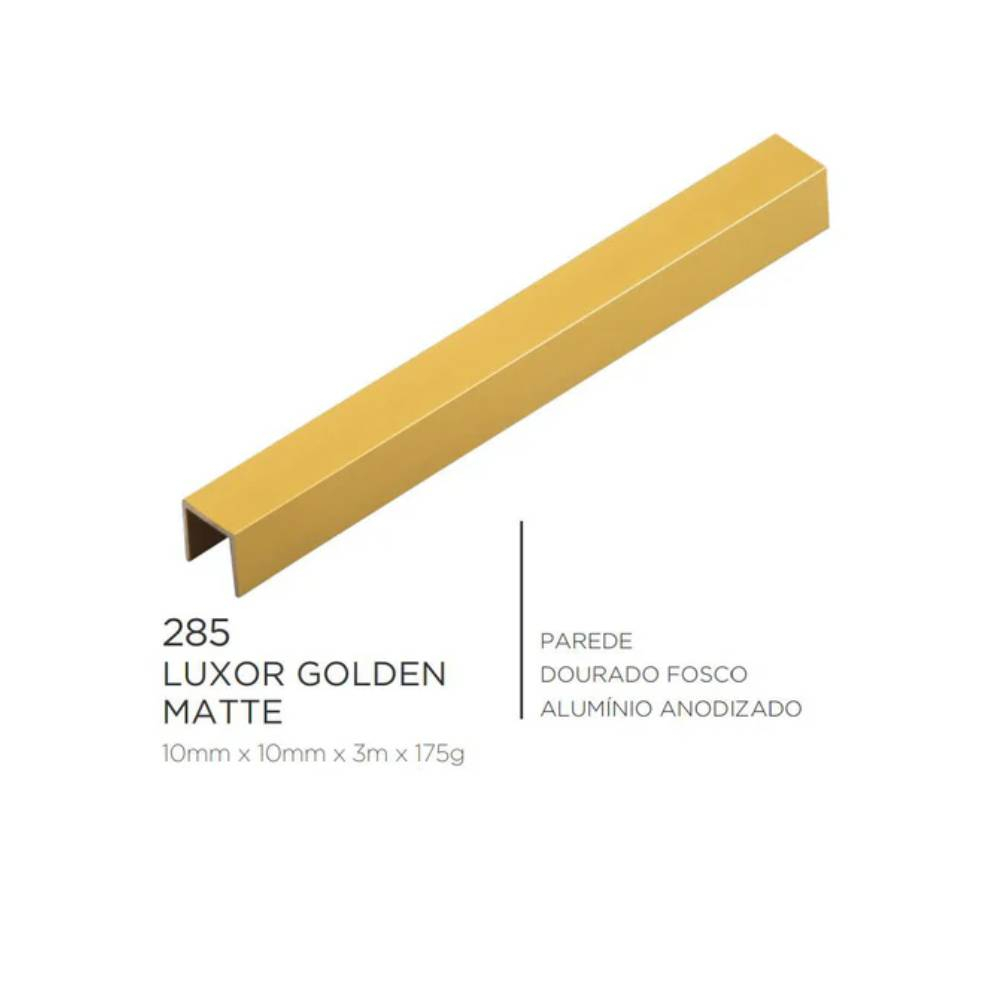 Perfil Listell Luxor Golden Matte Viscardi 10mmX10mmX3m PÇ - 285
