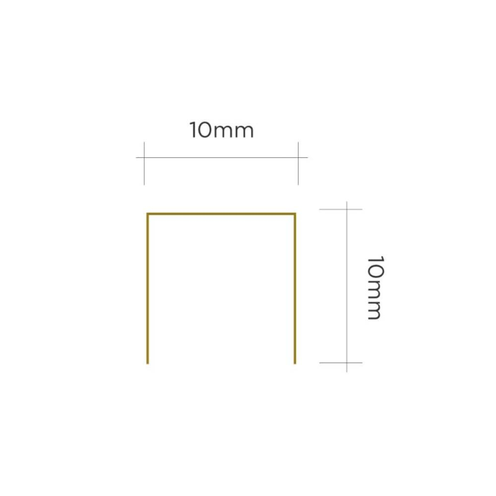 Perfil Listell Luxor Golden Matte Viscardi 10mmX10mmX3m PÇ - 285 Perfil Listell Luxor Golden Matte Viscardi 10mmX10mmX3m PÇ - 285