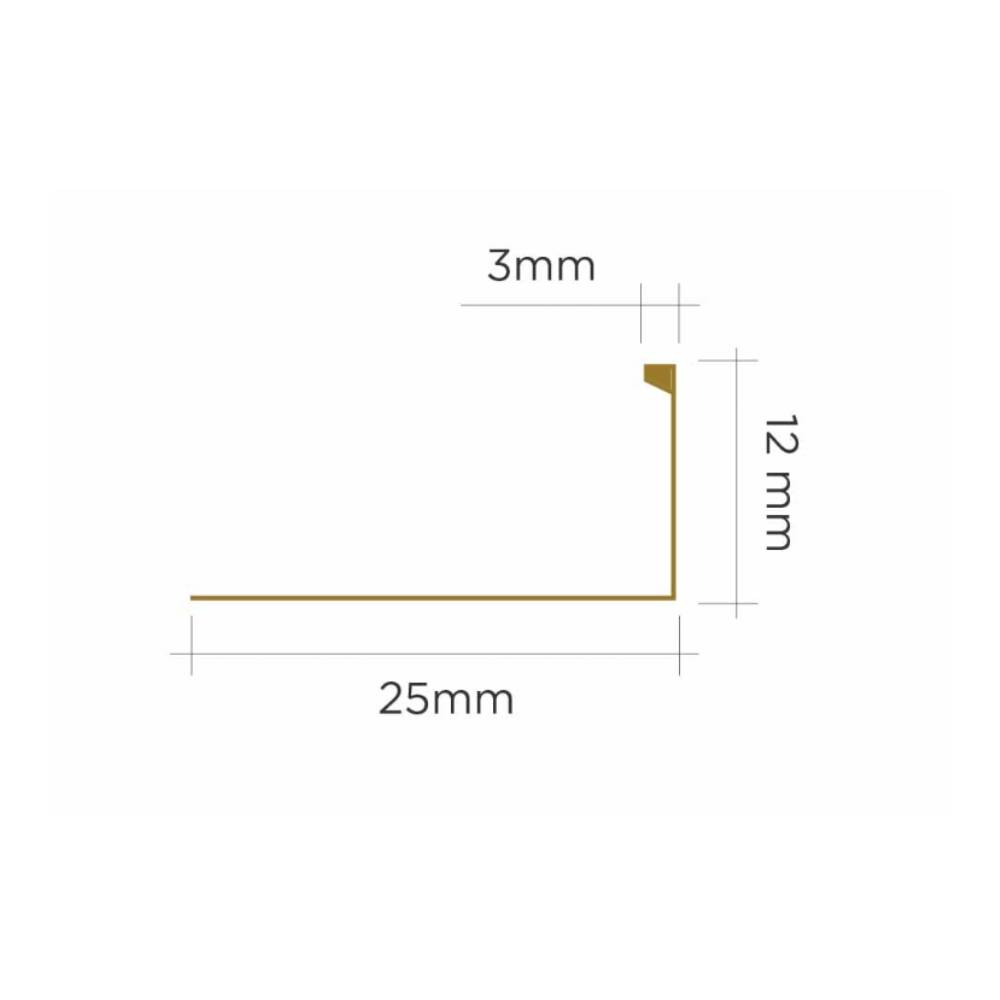 Perfil Viscardi Ravena Aluminio Matte 12mmX3mmX3m Pç -124 Perfil Viscardi Ravena Aluminio Matte 12mmX3mmX3m Pç -124