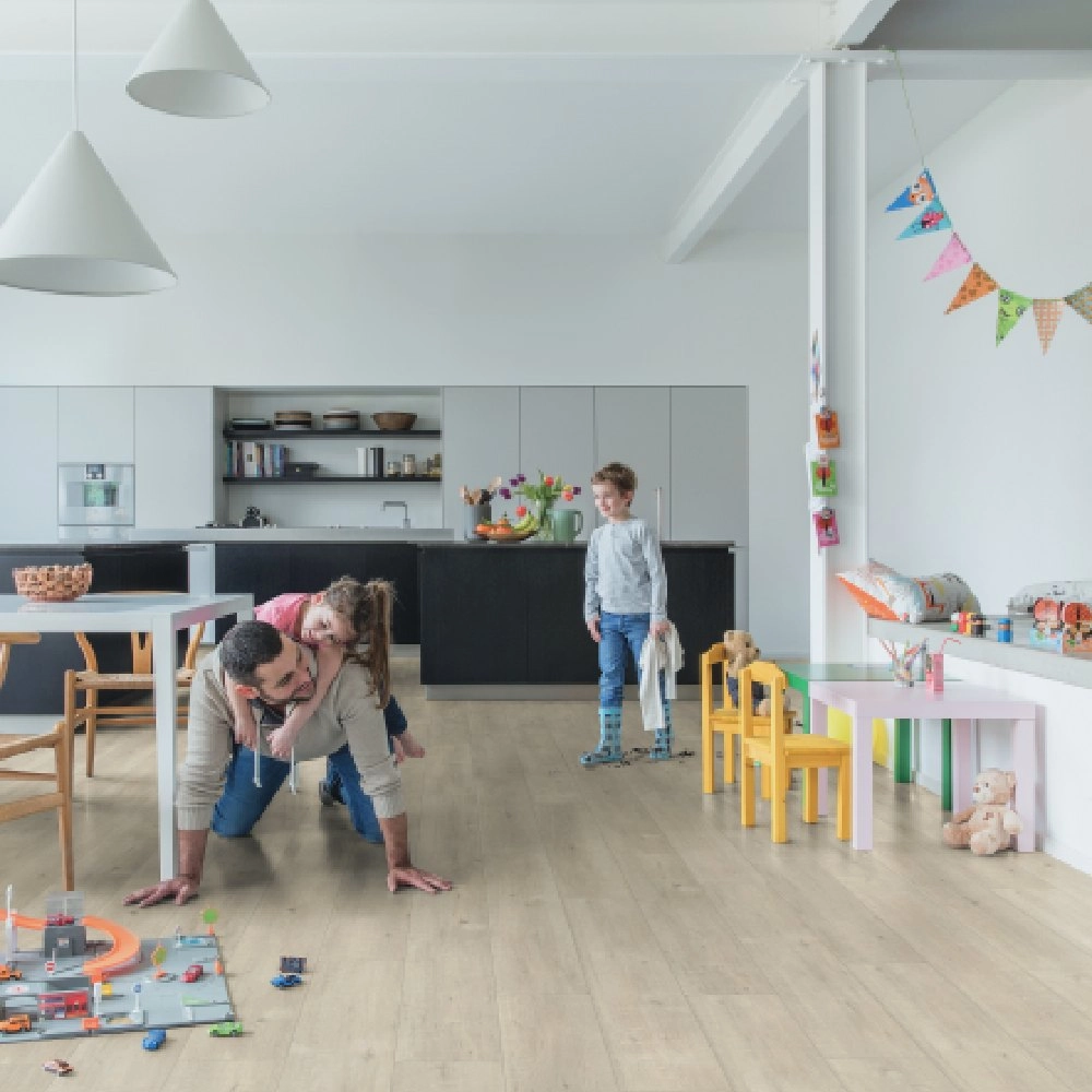 Piso Laminado Impressive Carvalho Bege Serrado Quick Step