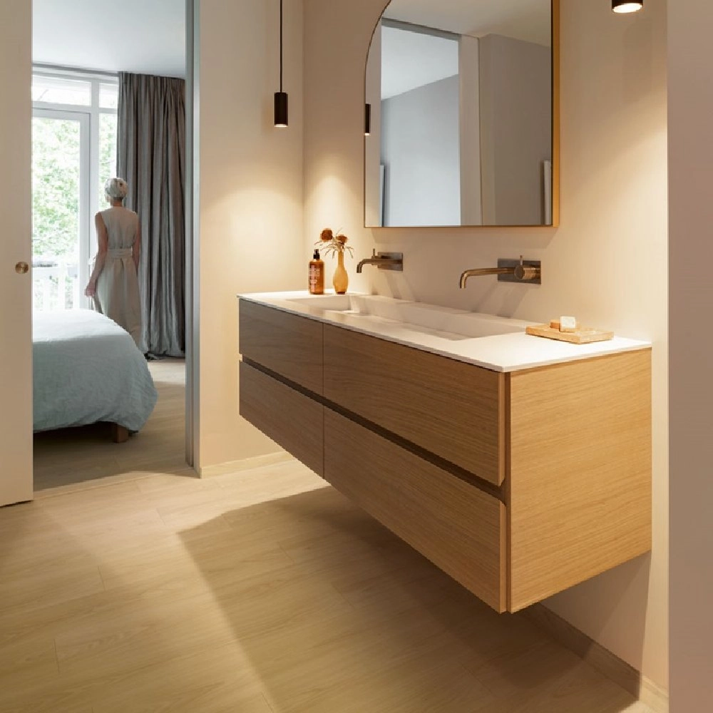 Piso Laminado Smart Carvalho biscoito marrom Quick Step