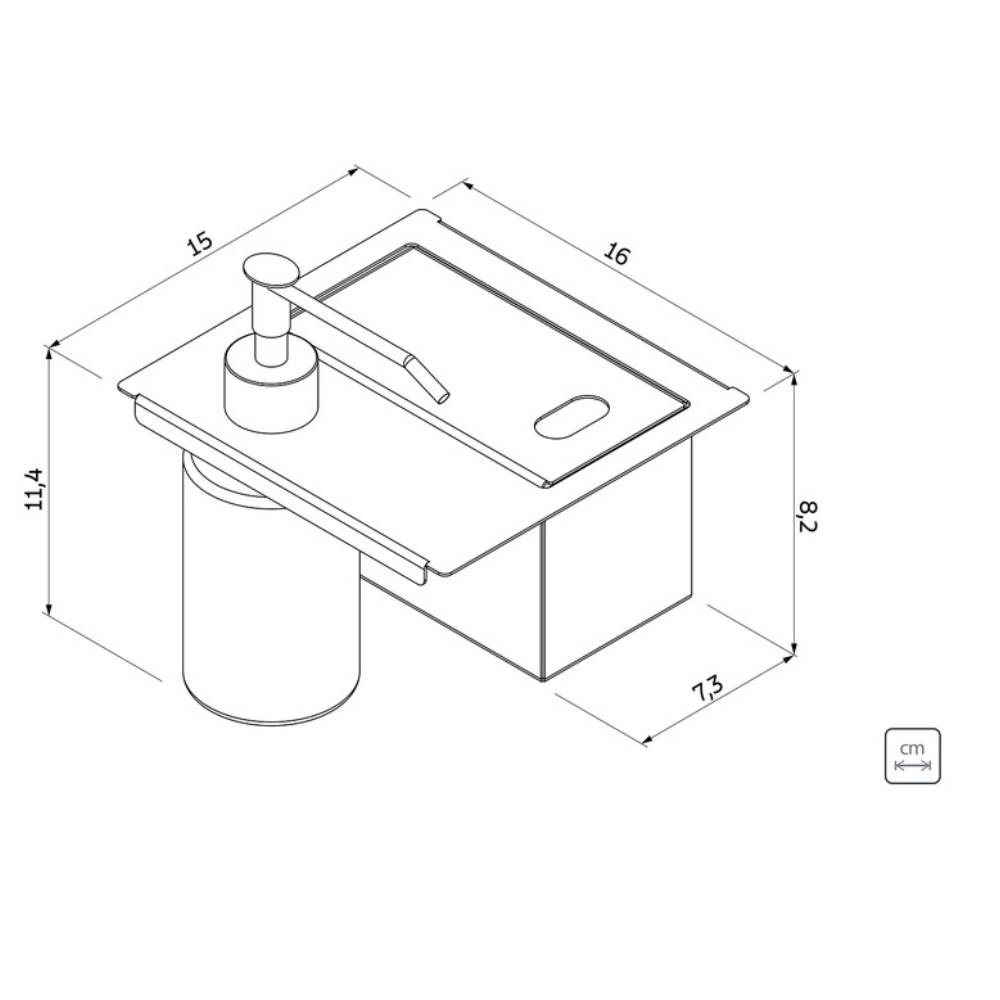 Porta Esponja Tramontina com Tampa e Dosador de Sabão Líquido em Aço Inox para uso em canal organizador