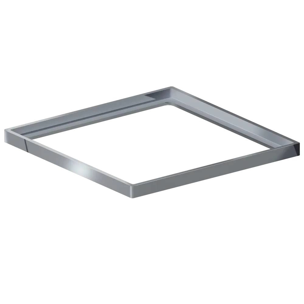 Porta Grelha Quadrado 10 cm x 10 cm 4179 NOVII Polido Ralo Linear