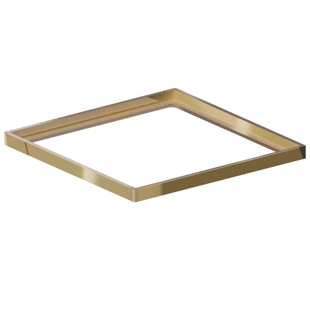 Porta Grelha Quadrado 10 cm x 10 cm 4181 NOVII Dourado Ralo Linear