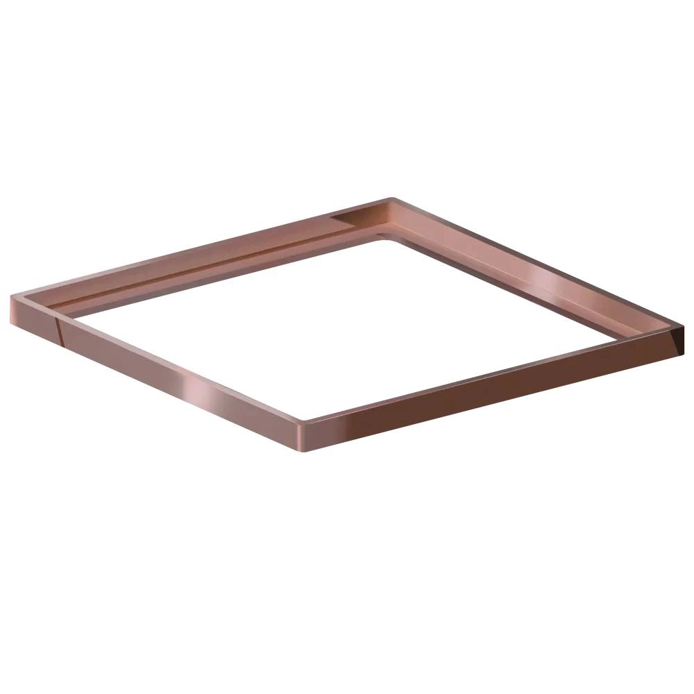 Porta Grelha Quadrado 15 cm x 15 cm 4190 NOVII Rose Ralo Linear