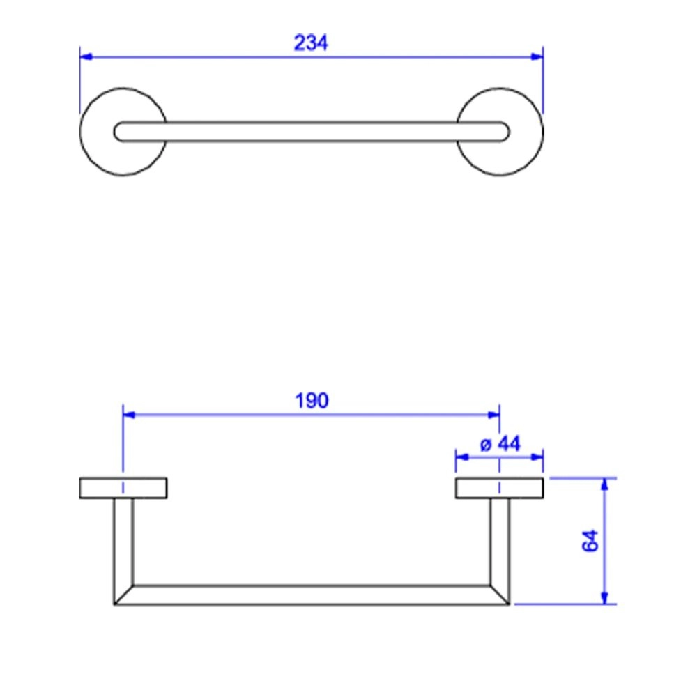 Porta Toalha Barra 20cm Deca Disco 2040.GL.020.DSC.RD