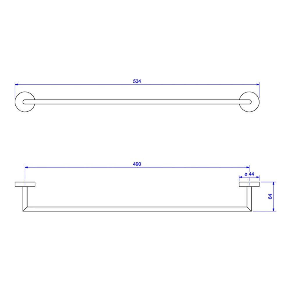 Porta Toalha Barra 30cm Acessórios Disco Red Gold 2040.GL.050.DSC.RD