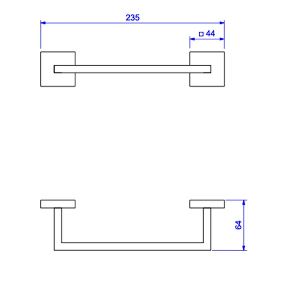 Porta Toalha Barra 30cm Deca Clean 2040.BL.030.CLN.NO