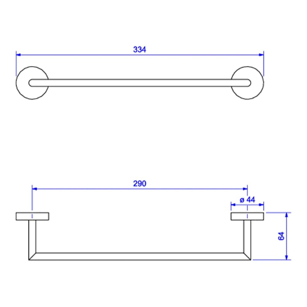 Porta Toalha Barra 30cm Deca Disco 2040.GL.030.DSC.RD