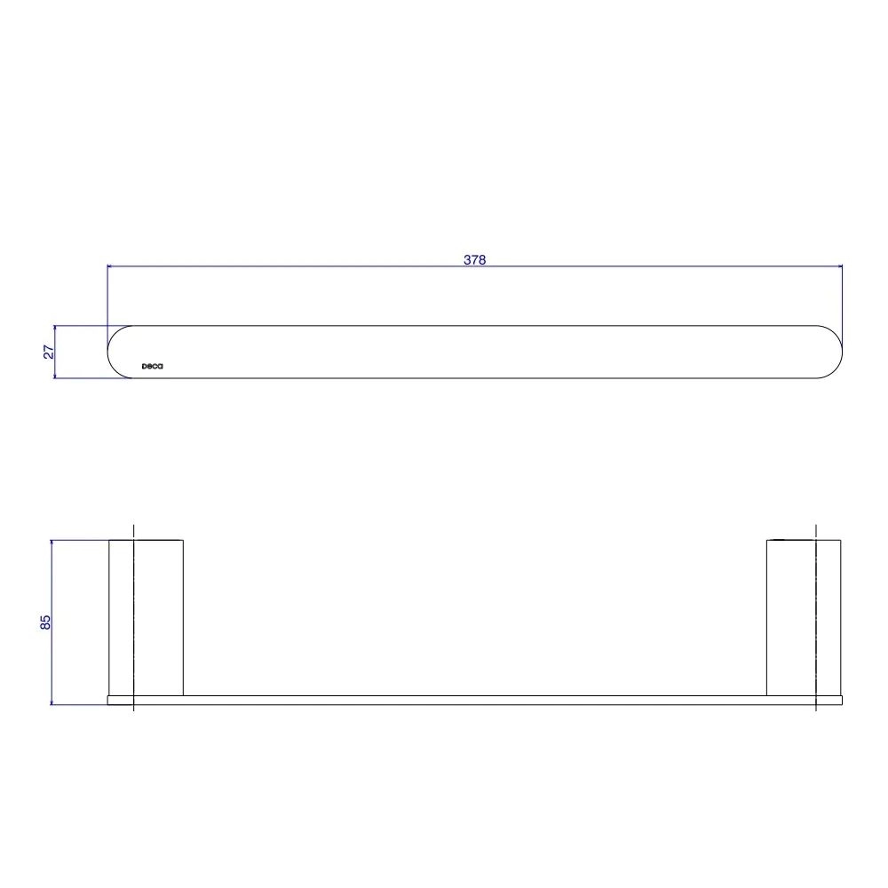 Porta Toalha Barra 30cm Deca Versa 2040.GL31.030.RD Porta Toalha Barra 30cm Deca Versa 2040.GL31.030.RD