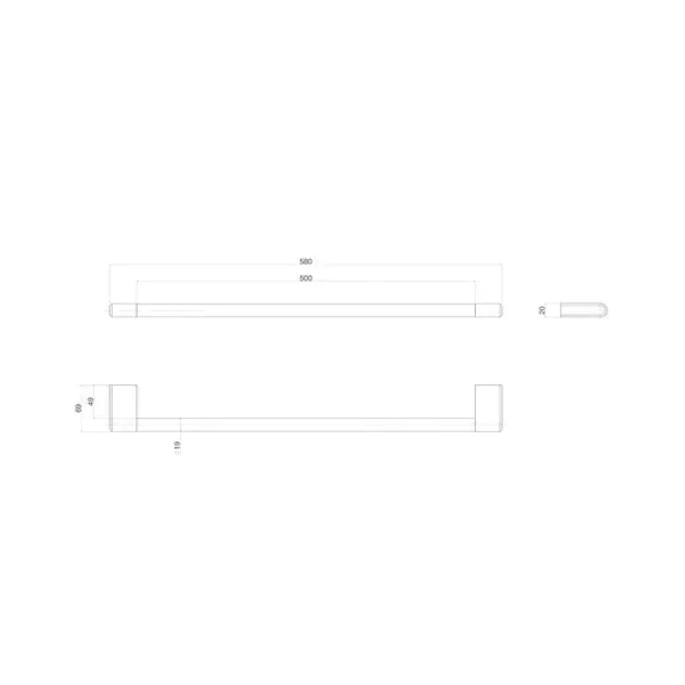 Porta Toalha Barra 50cm Deca You 2040.BL104.050.MT