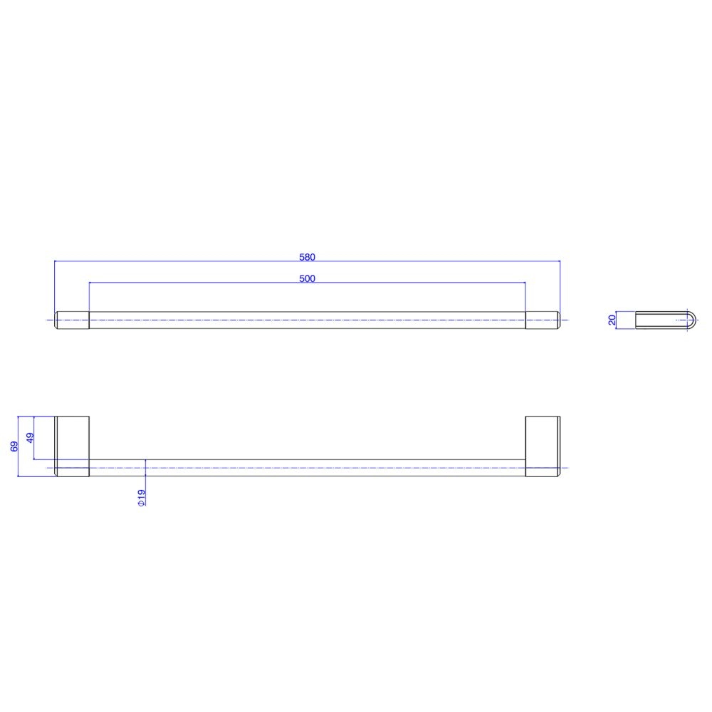 Porta Toalha Barra 50cm Deca You 2040.INX104.050 Porta Toalha Barra 50cm Deca You 2040.INX104.050