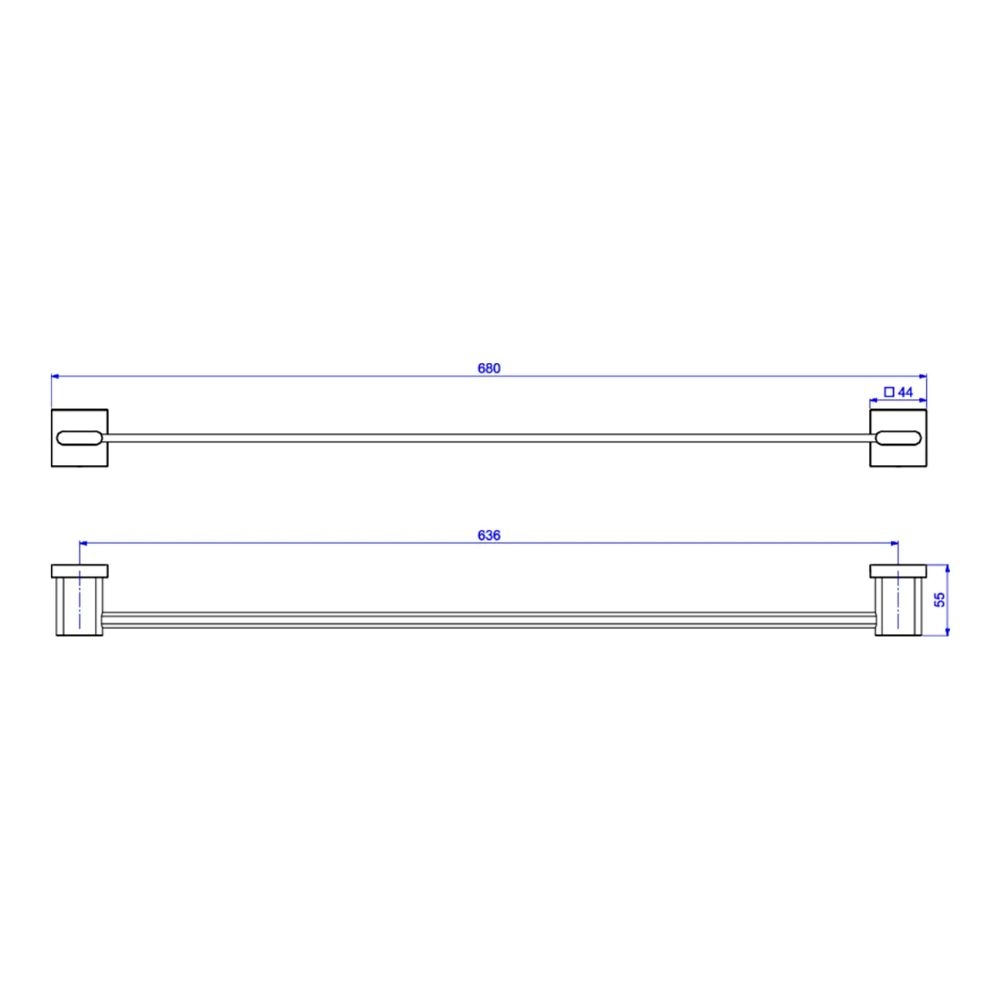 Porta Toalha Barra 60cm Deca Polo - 2040.GL33.060