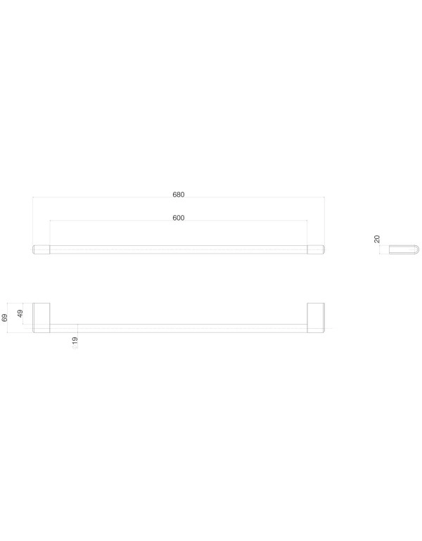 Porta Toalha Barra 60cm Deca You 2040.C104.060