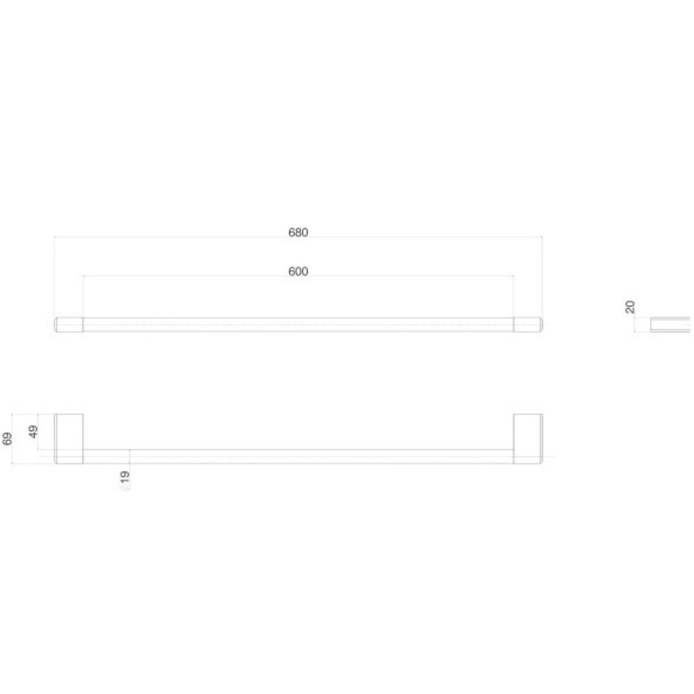 Porta Toalha Barra 60cm Deca You 2040.INX104.060