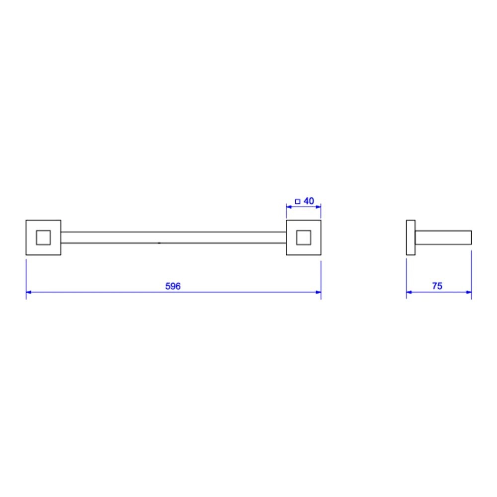 Porta Toalha Barra Deca Quadratta 2040.GL83
