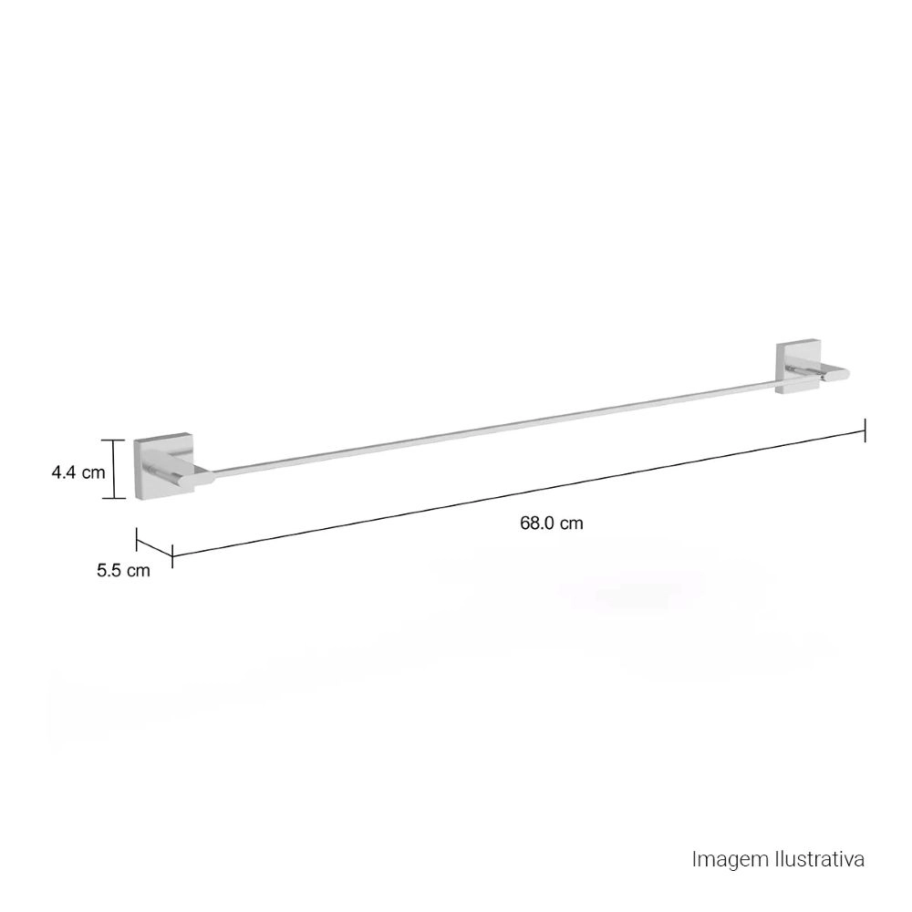 Porta Toalha Barra Polo 60cm Deca Polo 2040.C33.060 Porta Toalha Barra Polo 60cm Deca Polo 2040.C33.060