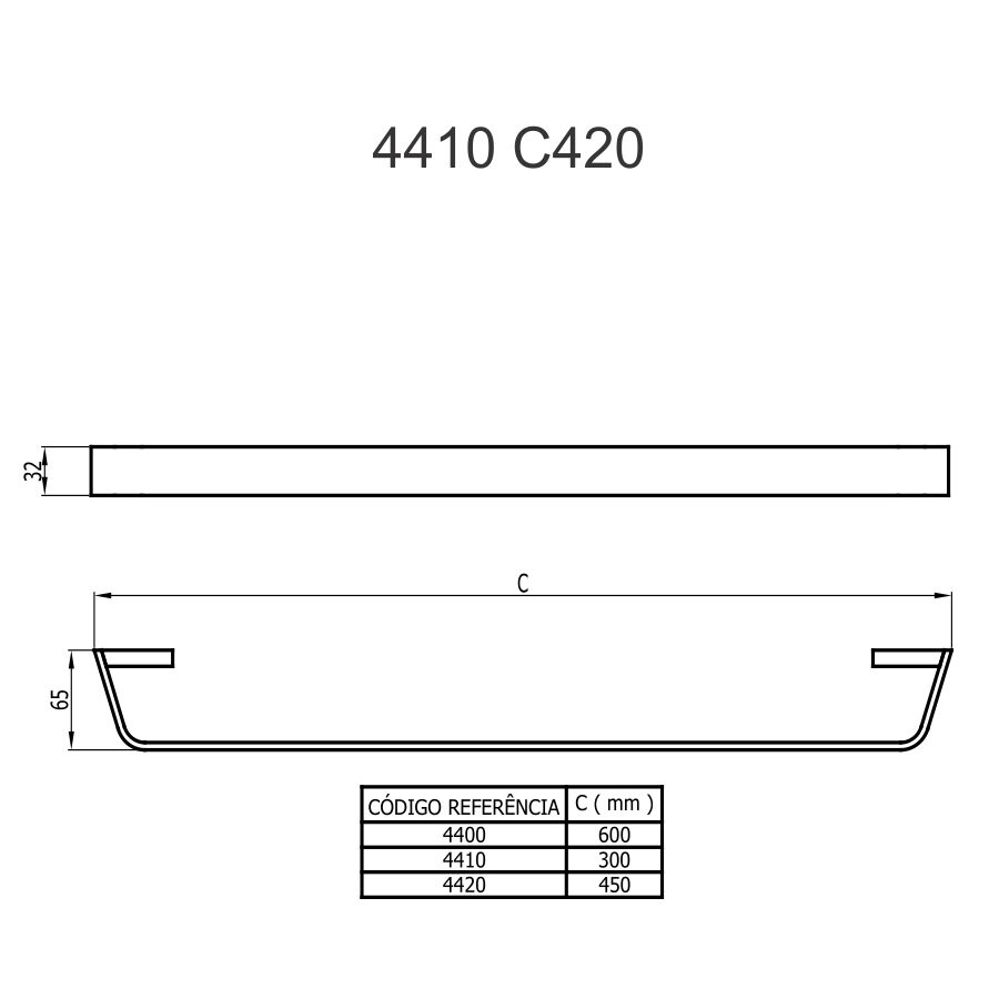 Porta-Toalha Curto Essence Fani 4410 C420