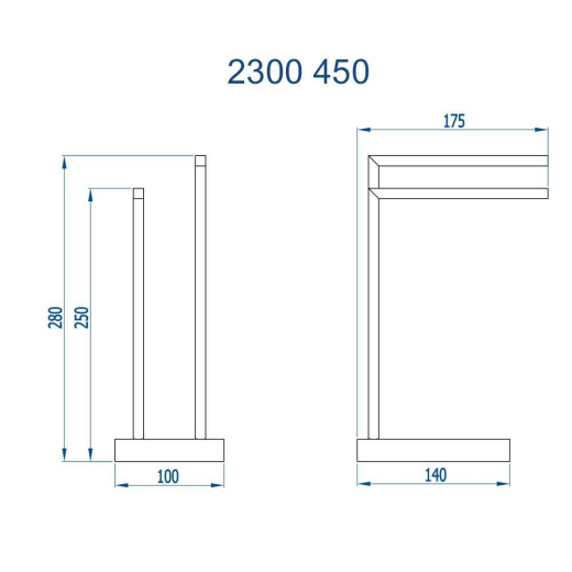 Porta Toalha de Bancada Horus Fani 2300 CH450 Porta Toalha de Bancada Horus Fani 2300 CH450