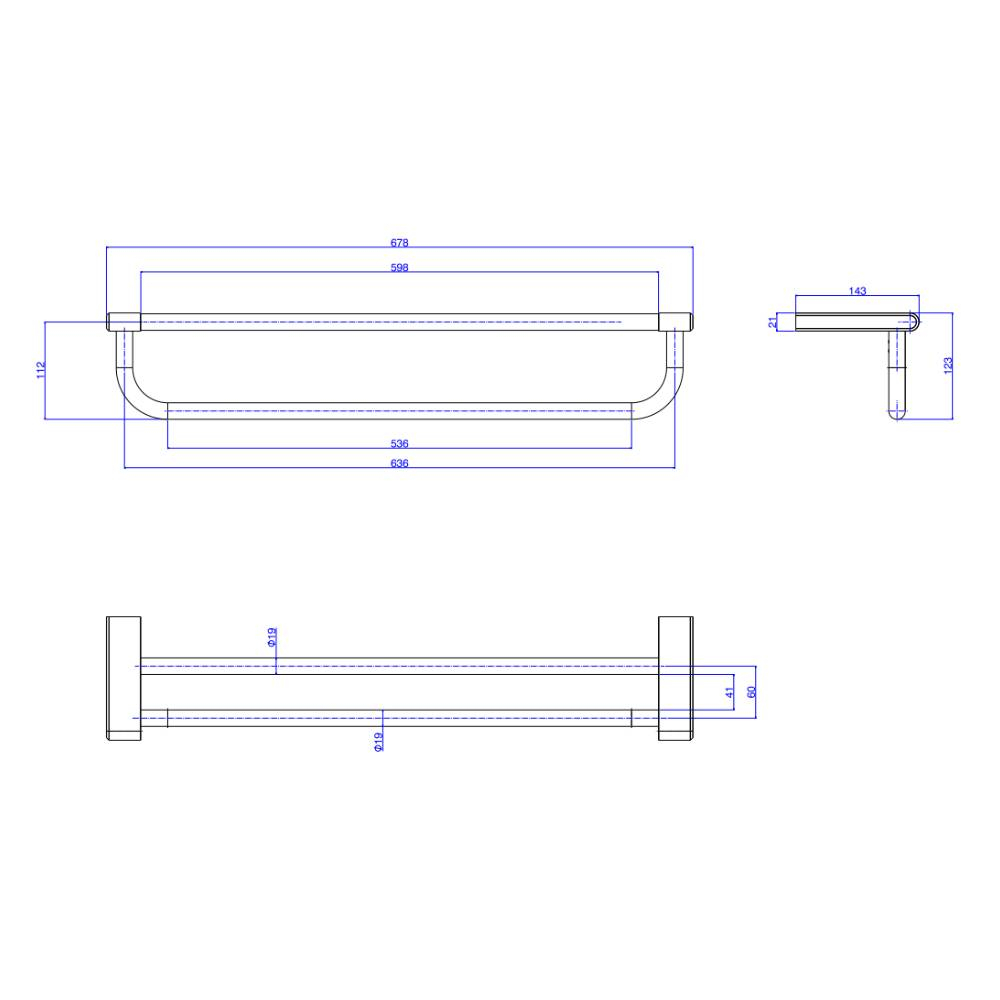 Porta Toalhas Barra Dupla 60cm Cromado Deca You 2042.C104.060 Porta Toalhas Barra Dupla 60cm Cromado Deca You 2042.C104.060