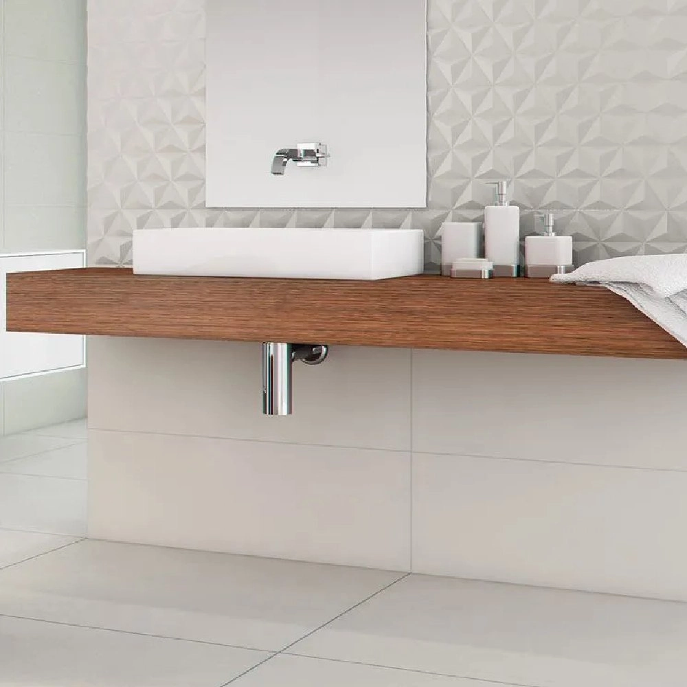 Portinari Porcelanato 90x90 Portland HD OFF White Retificado