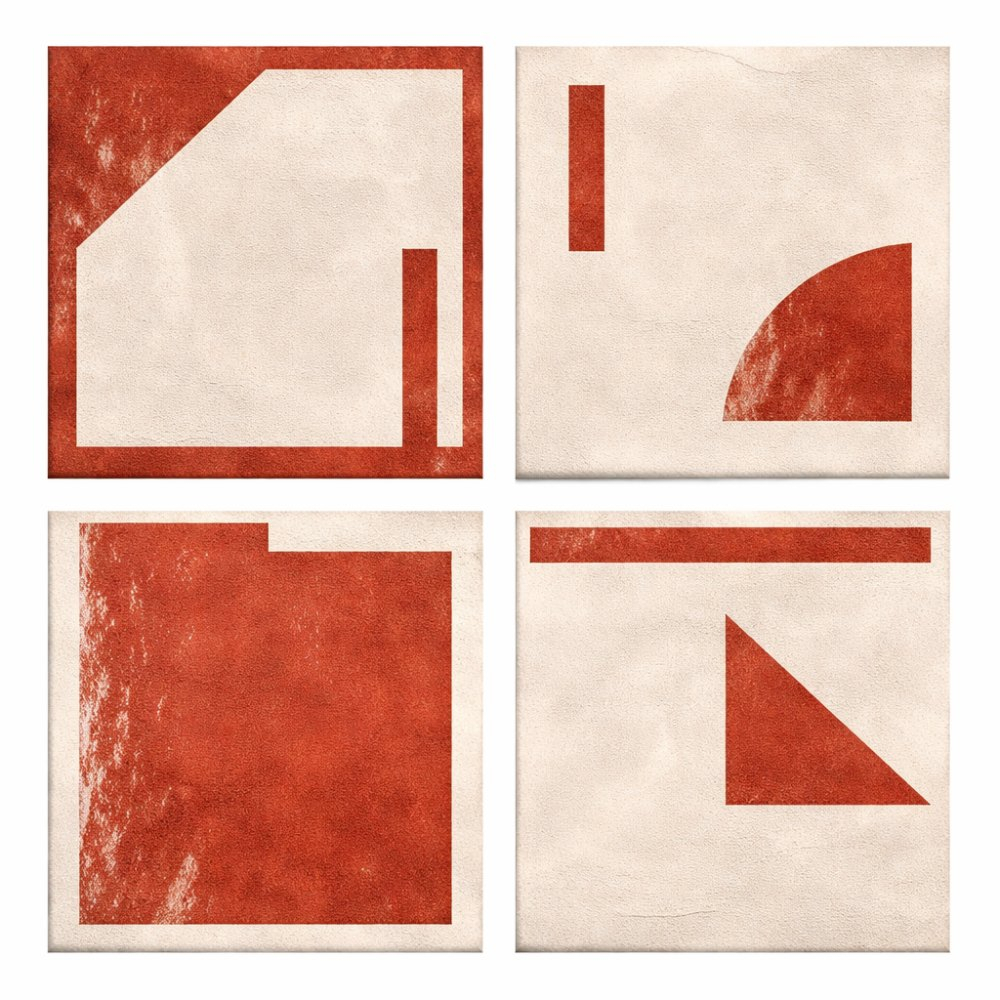 Portobello Revestimento 14,5x14,5 Progress Closed Red