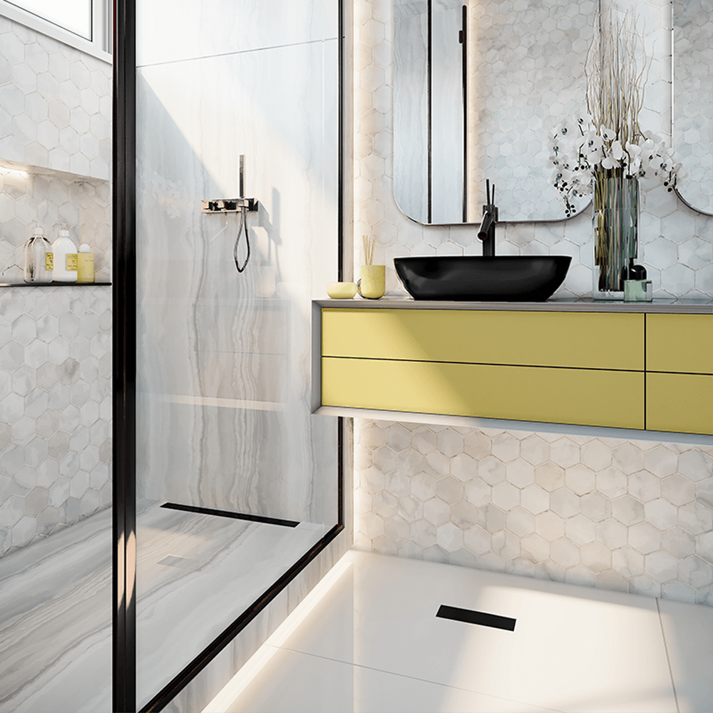 Ralo Linear 2922 Elleve Tiny PVC 25cm Acabamento. Inox Black Matte Ralo Linear 2922 Elleve Tiny PVC 25cm Acabamento. Inox Black Matte