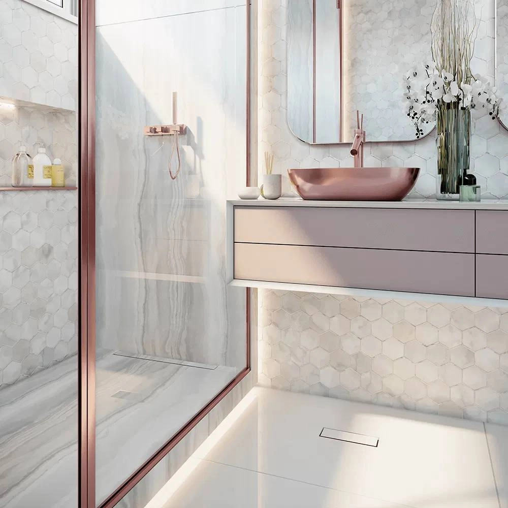 Ralo Linear 4251 Oculto 50 cm Saída Extremidade Versatile