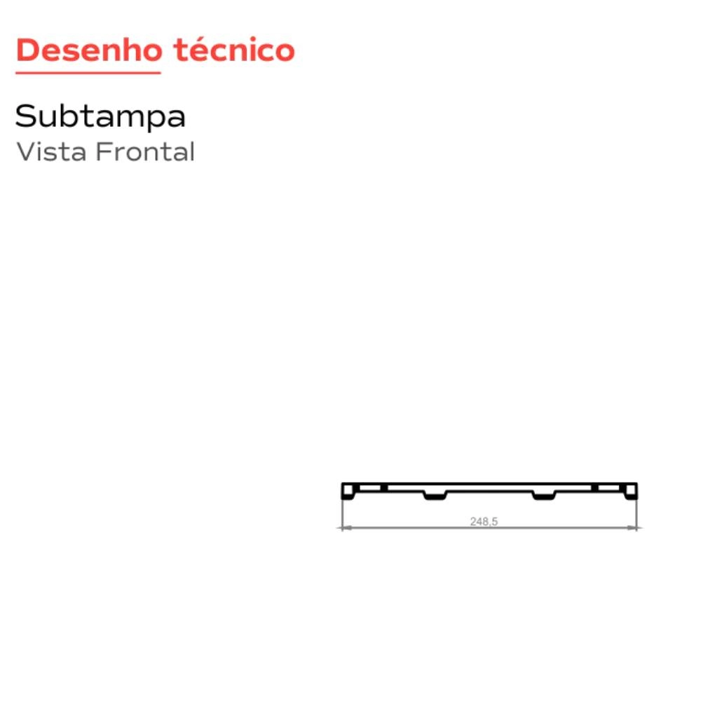 Ralo Linear 6083 Oculto 25 cm Saída Extremidade Novii Ralo Linear 6083 Oculto 25 cm Saída Extremidade Novii
