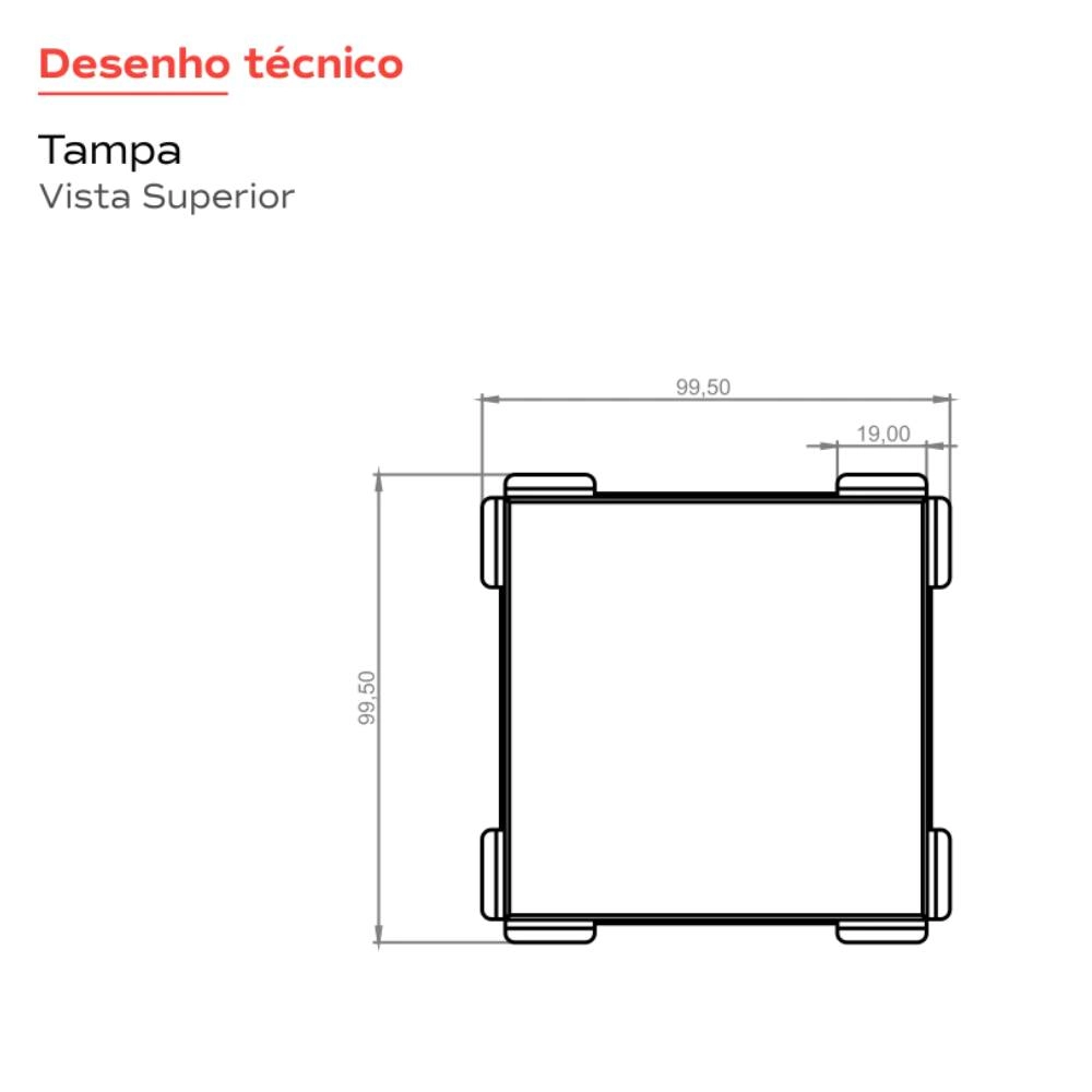 Ralo Linear 7344 Tampa Inox 10 cm x 10 cm Square Ralo Linear 7344 Tampa Inox 10 cm x 10 cm Square