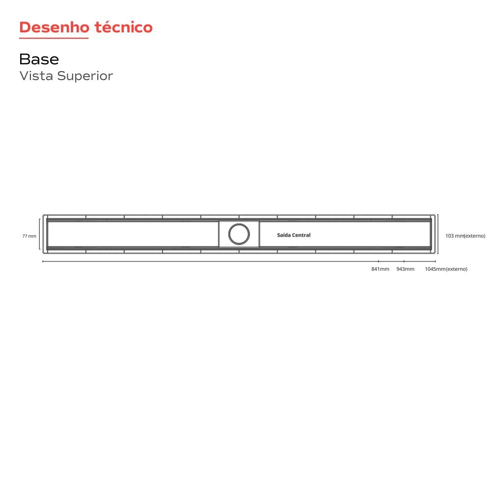 Ralo Linear Royal Com Tampa Oculta 90cm 132 RLSPO90 