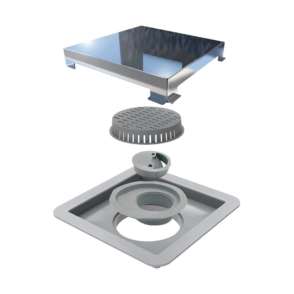 Ralo Linear Square Tampa Inox 15 cm 210 