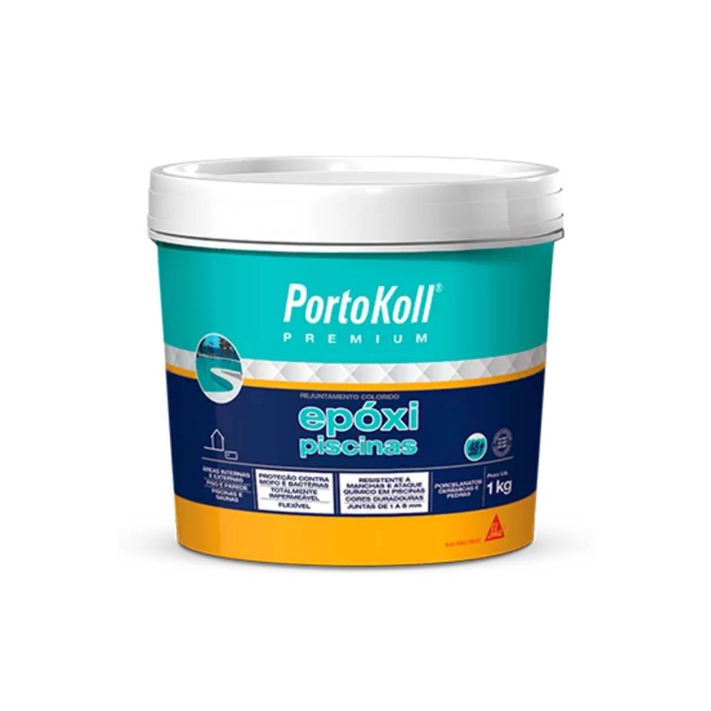 Rejunte Portokoll Epoxi PIscina Azul Celeste 1KG