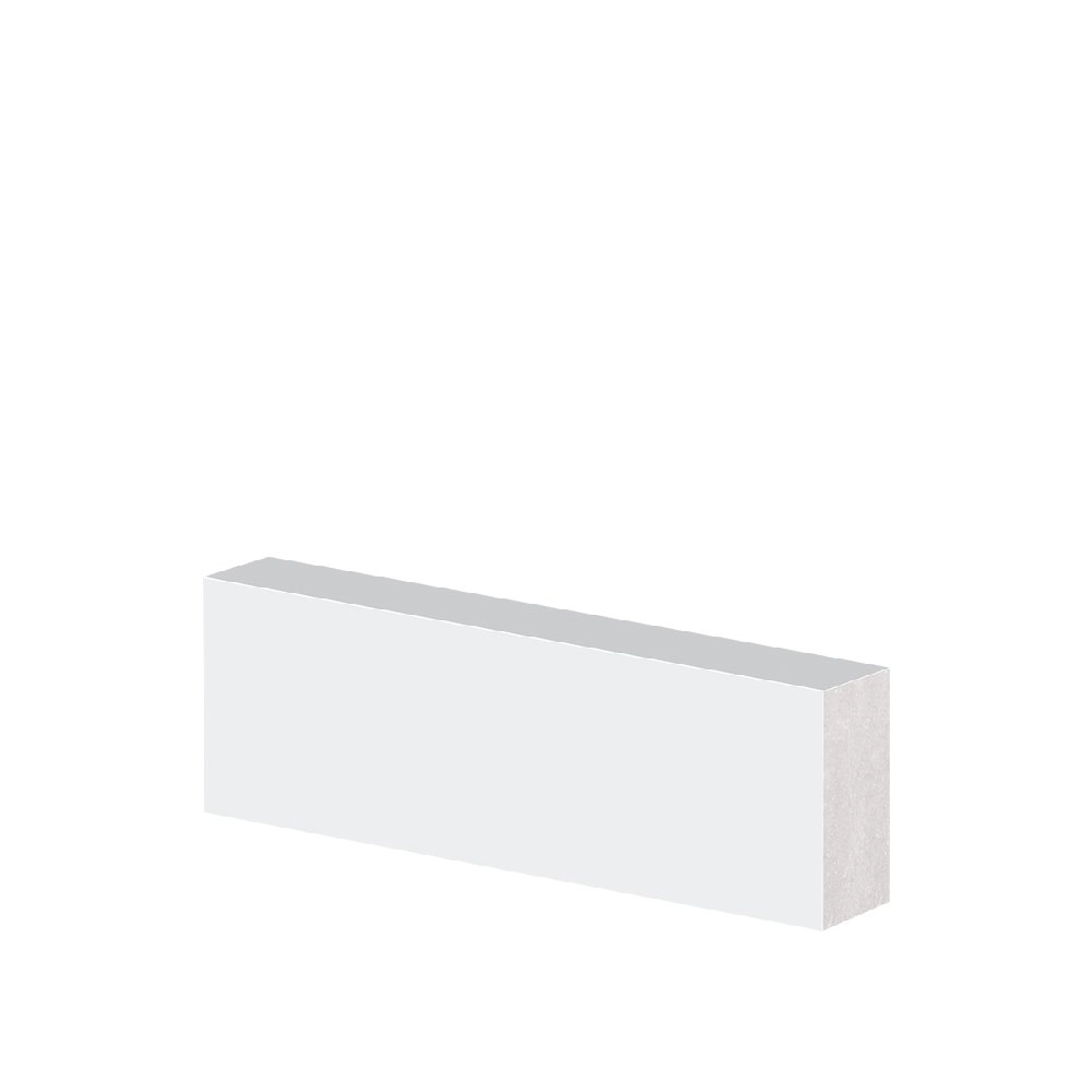 Rodameio Poliestireno Liso 3x240cm Branco Arquitech