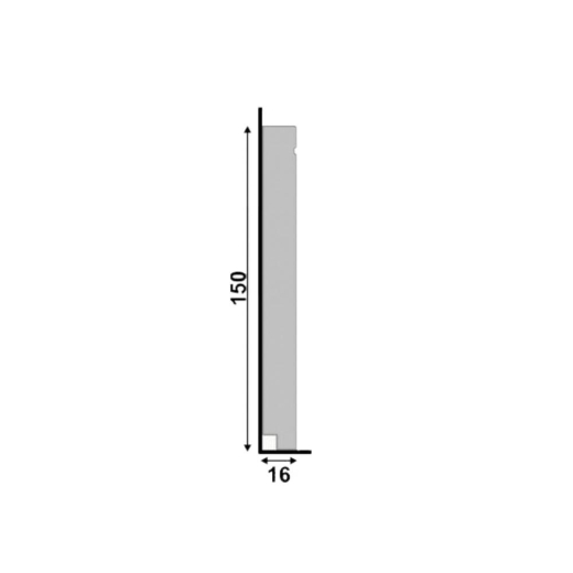 Rodapé de poliestireno 518 fendi com 150mm de altura Santa Luzia PÇ 2,40