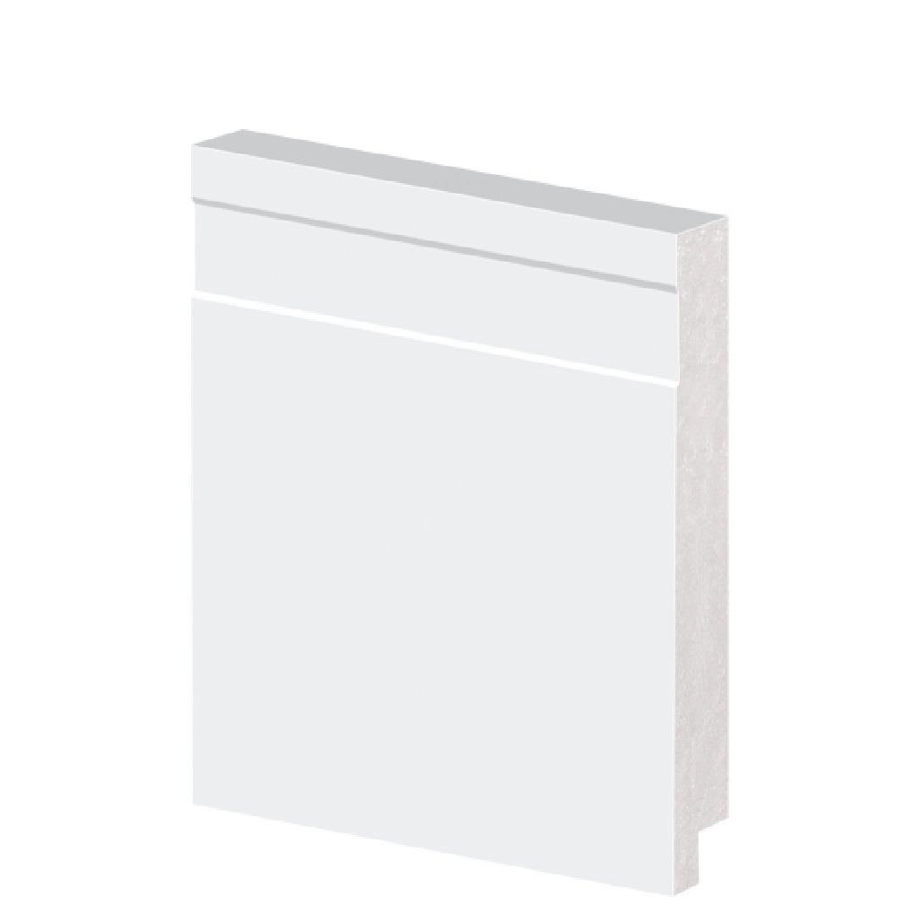 Rodapé Poliestireno Frisado 10x240cm Branco Arquitech