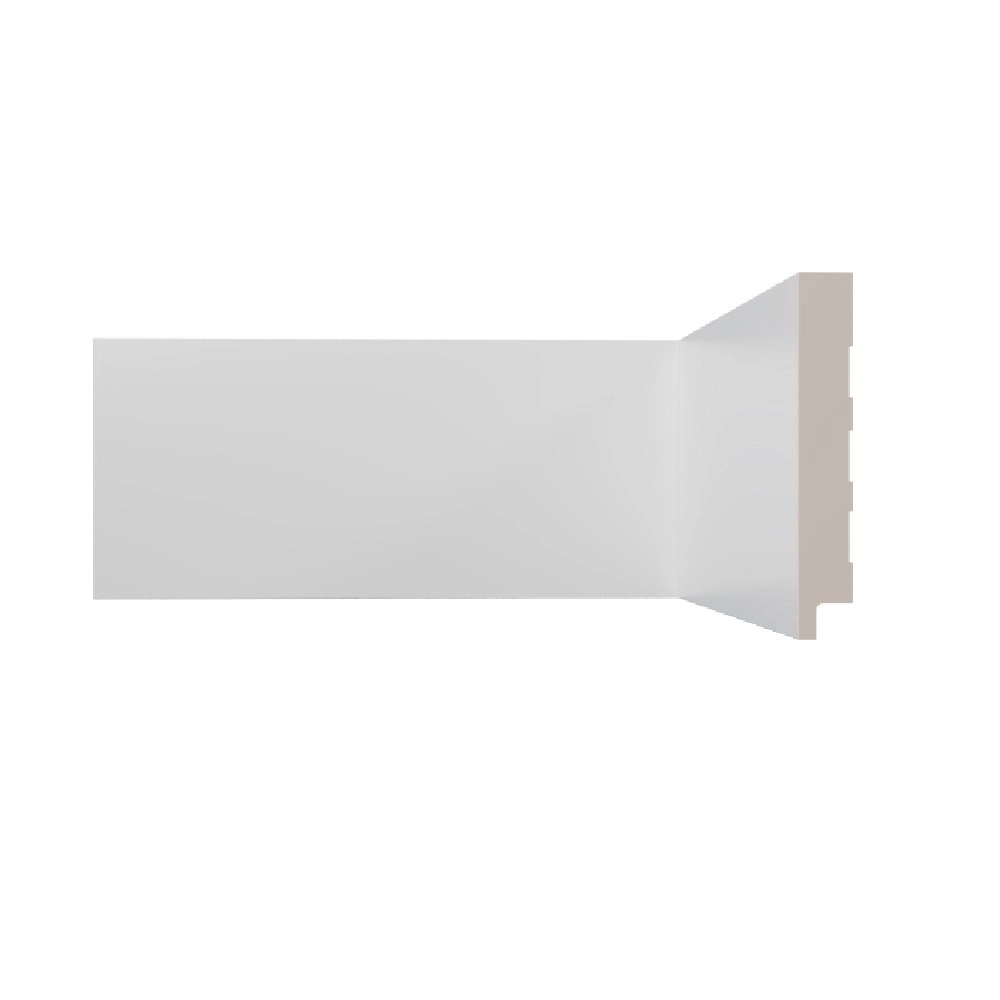 Rodapé Poliestireno 240x10x1,0cm Branco Liso Vinilforte