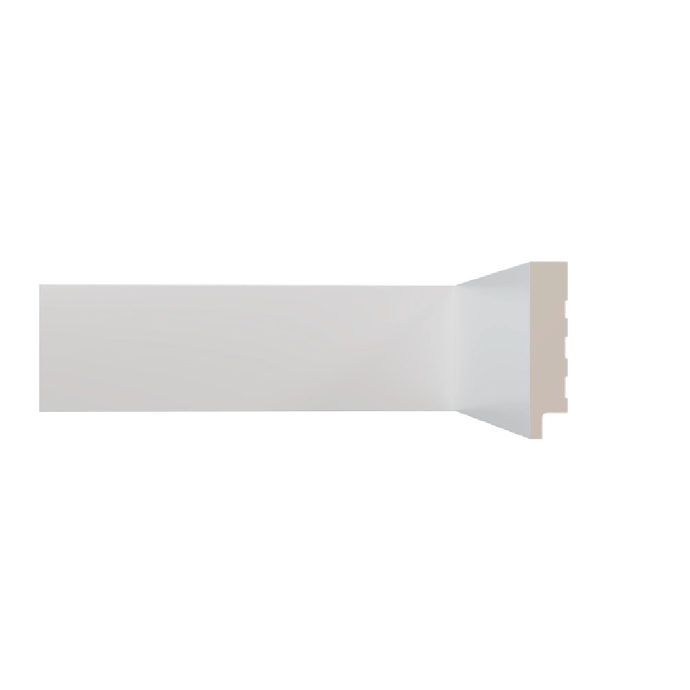Rodapé Poliestireno 240x7x1,5cm Branco Liso